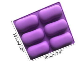 Molde silicona 6 jabones hueso